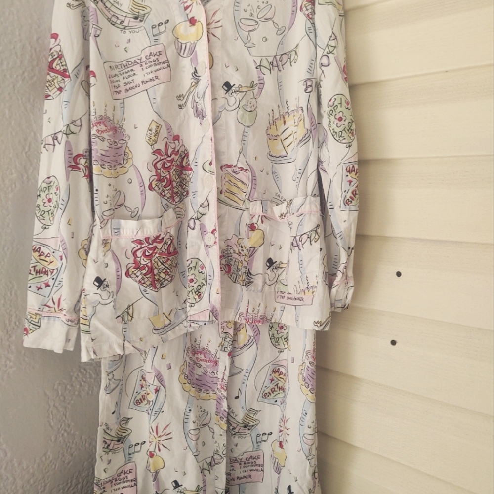 Vintage Nick and Nora Happy Birthday Pajama Set